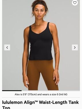 lululemon athletica Black V-Neck Waist-Length Tank